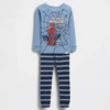 Pyjamasett i økologisk børstet bomull med Spider-Man-motiv for Baby og Småbarn