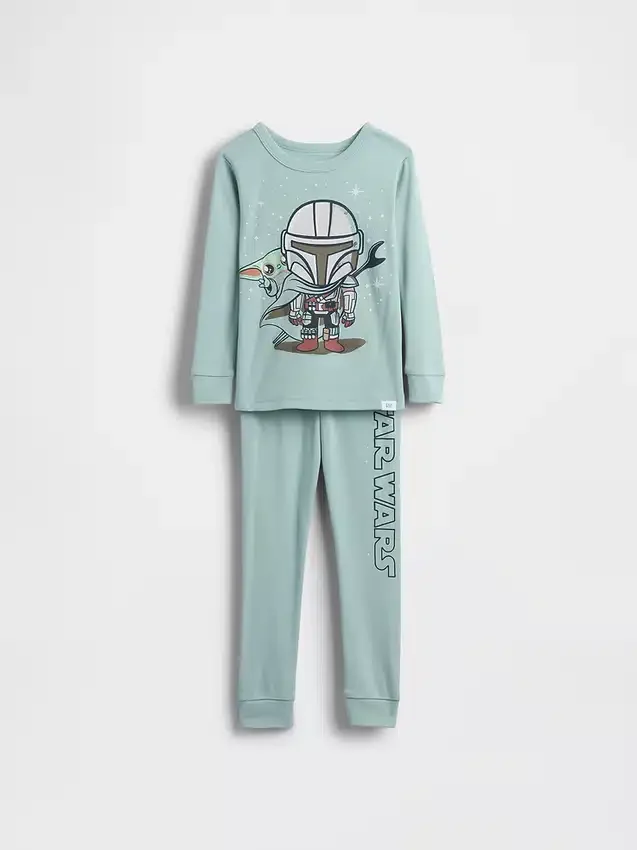 Pyjamasett i økologisk børstet bomull med Star Wars-motiv for Baby og Småbarn