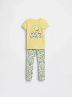 Pyjamasett i økologisk børstet bomull med Winnie the Pooh-motiv for Baby og Småbarn