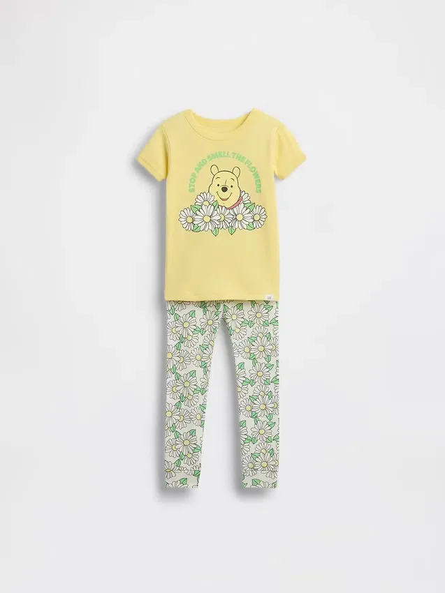 Pyjamasett i økologisk børstet bomull med Winnie the Pooh-motiv for Baby og Småbarn