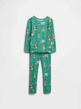 Pyjamasett i økologisk børstet bomull med Winnie the Pooh-motiv for Baby og Småbarn