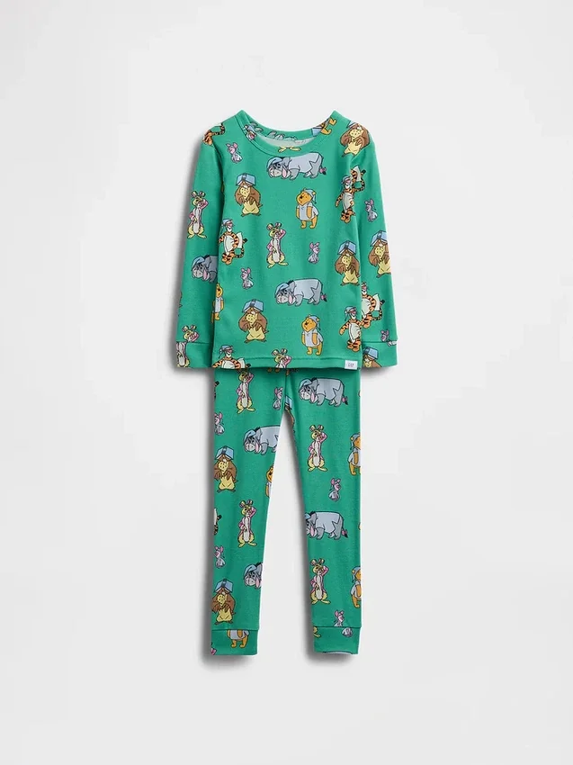 Pyjamasett i økologisk børstet bomull med Winnie the Pooh-motiv for Baby og Småbarn