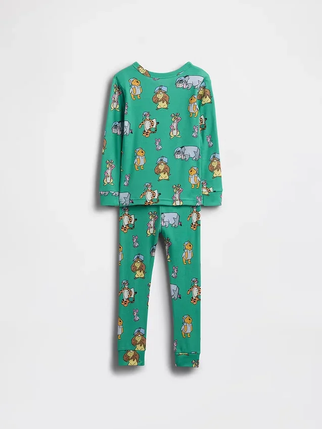 Pyjamasett i økologisk børstet bomull med Winnie the Pooh-motiv for Baby og Småbarn
