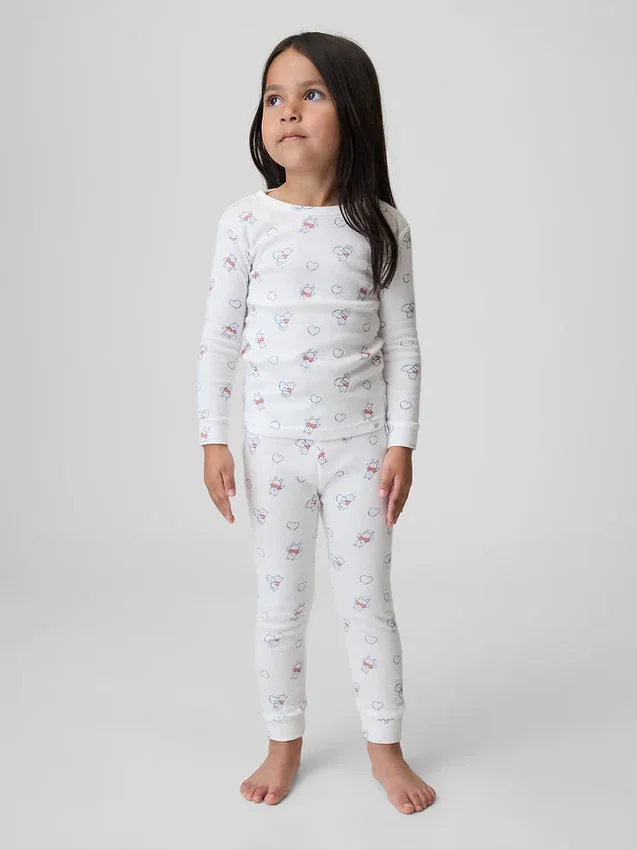 Pyjamasett i økologisk børstet bomull med Winnie the Pooh-motiv for Baby og Småbarn