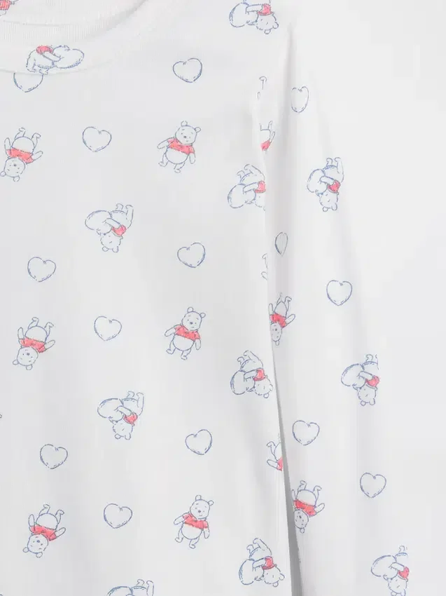 Pyjamasett i økologisk børstet bomull med Winnie the Pooh-motiv for Baby og Småbarn