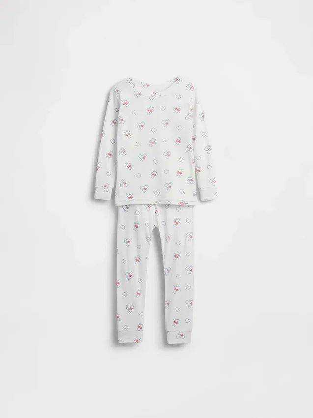 Pyjamasett i økologisk børstet bomull med Winnie the Pooh-motiv for Baby og Småbarn