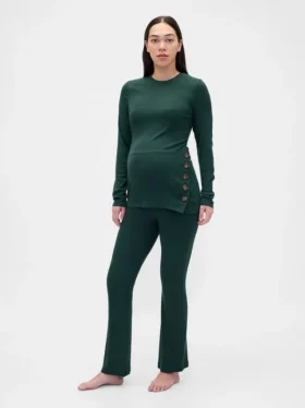 Pyjamasett i modal med ribbestrikk for mammaklær