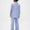 Pyjamasett i resirkulert flanell for barn