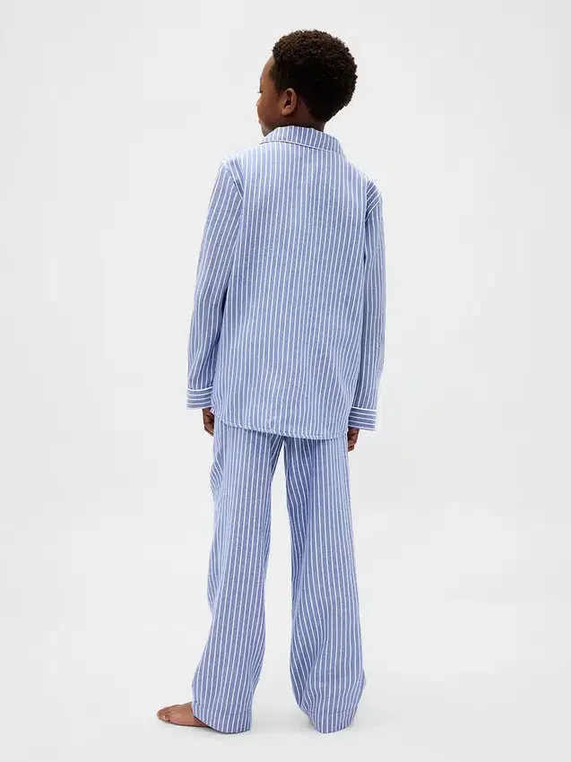 Pyjamasett i resirkulert flanell for barn