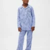 Pyjamasett i resirkulert flanell for barn