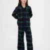 Pyjamasett i resirkulert flanell for barn
