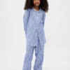 Pyjamasett i resirkulert flanell for barn