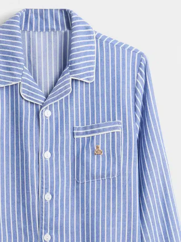 Pyjamasett i resirkulert flanell for barn