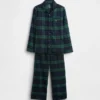 Pyjamasett i resirkulert flanell for barn