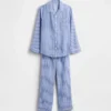 Pyjamasett i resirkulert flanell for barn