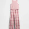 Pyjamasett med gjenvunnet tank-top for barn