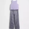Pyjamasett med gjenvunnet tank-top for barn