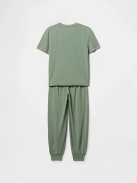 Pyjamasett med joggebukse i resirkulert materiale for barn