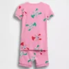 Pyjamasett med korte Shorts i økologisk børstet bomull med hummermotiv for Baby og Småbarn