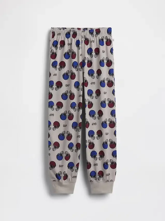 Pyjamasjoggebukse for barn med resirkulert fotballogo