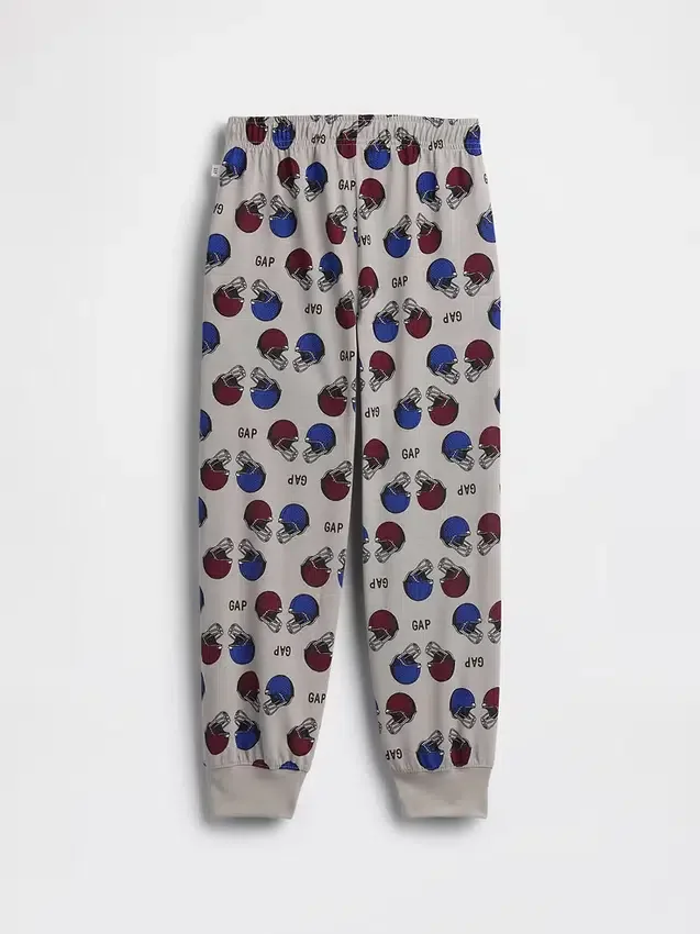 Pyjamasjoggebukse for barn med resirkulert fotballogo