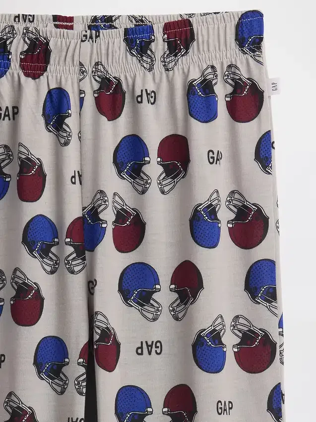Pyjamasjoggebukse for barn med resirkulert fotballogo