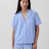 Pyjamaskjorte i poplin