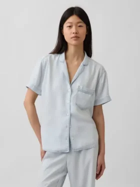 Pyjamaskjorte i poplin