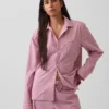 Pyjamaskjorte i poplin