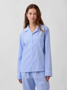 Pyjamaskjorte i poplin