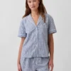 Pyjamaskjorte i poplin