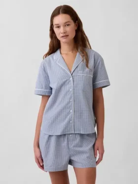 Pyjamaskjorte i poplin