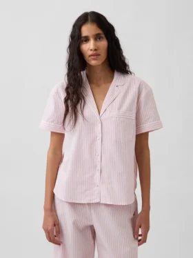Pyjamaskjorte i poplin
