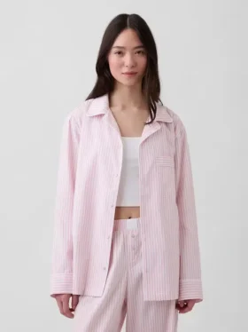 Pyjamaskjorte i poplin