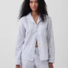 Pyjamaskjorte i poplin