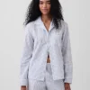 Pyjamaskjorte i poplin