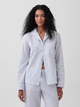 Pyjamaskjorte i poplin