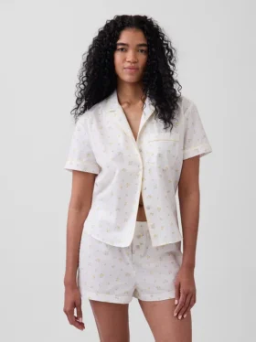 Pyjamaskjorte i poplin