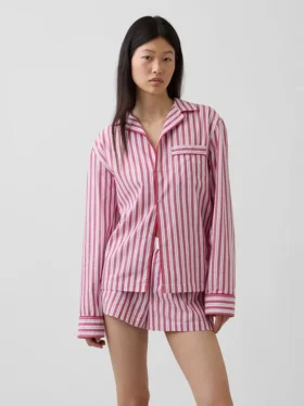 Pyjamaskjorte i poplin