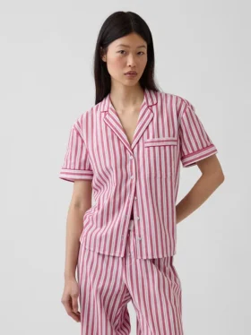Pyjamaskjorte i poplin