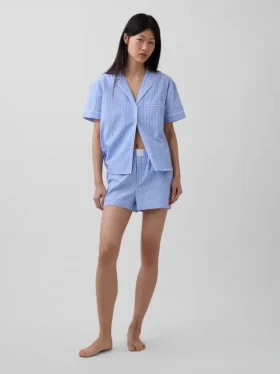 Pyjamaskjorte i poplin