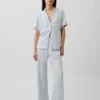 Pyjamaskjorte i poplin