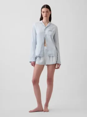 Pyjamaskjorte i poplin