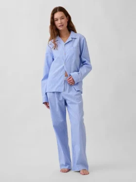 Pyjamaskjorte i poplin