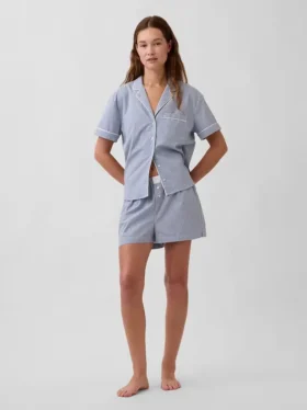 Pyjamaskjorte i poplin