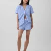 Pyjamaskjorte i poplin