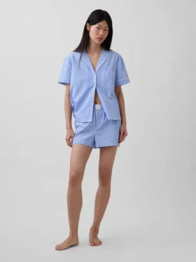 Pyjamaskjorte i poplin