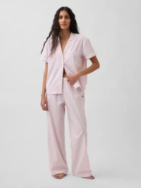 Pyjamaskjorte i poplin