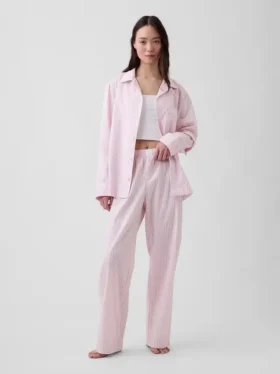 Pyjamaskjorte i poplin