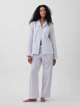 Pyjamaskjorte i poplin